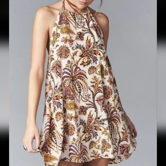 Show Me Your MuMu Dresses & Skirts - Show Me Your Mumu Katy Floral Print Halter Mini Dress Women's Size Large L